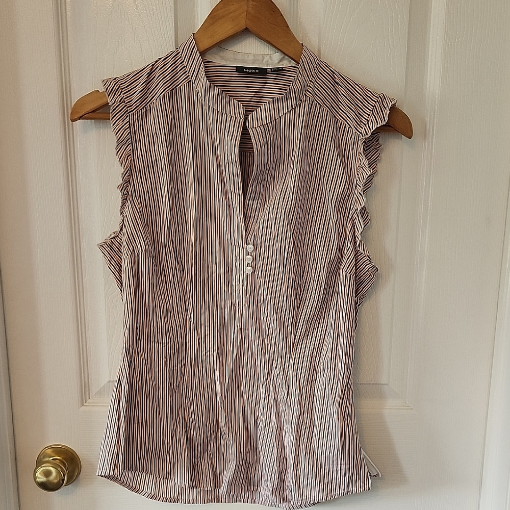 Sleeveless Striped Blouse Mexx
